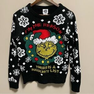 The Grinch Ugly Christmas Swearer Festive Size Small